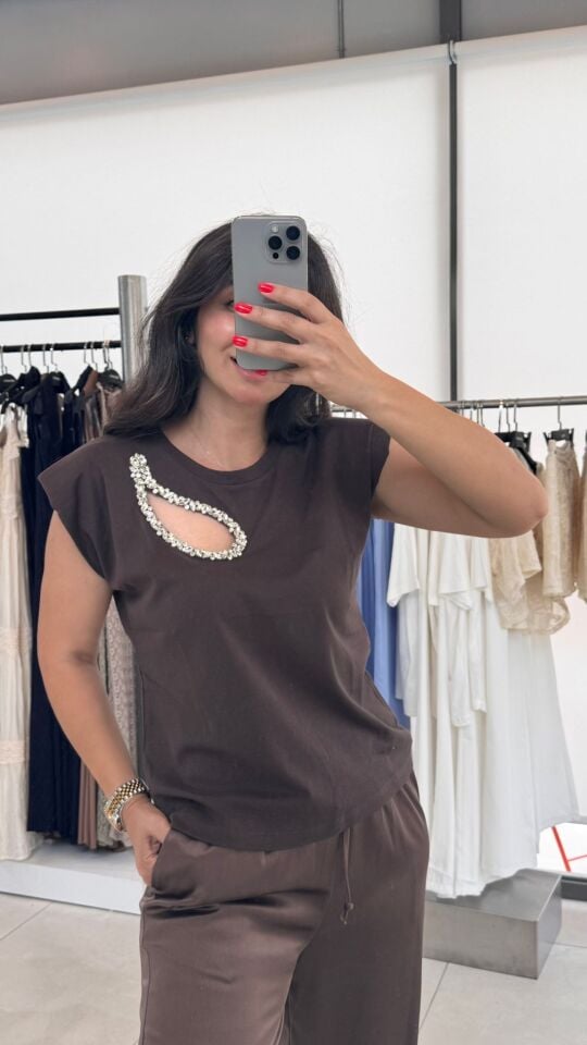 T-SHIRT VATKALI DAMLA TAŞLI B.E.Y.M.E.N.