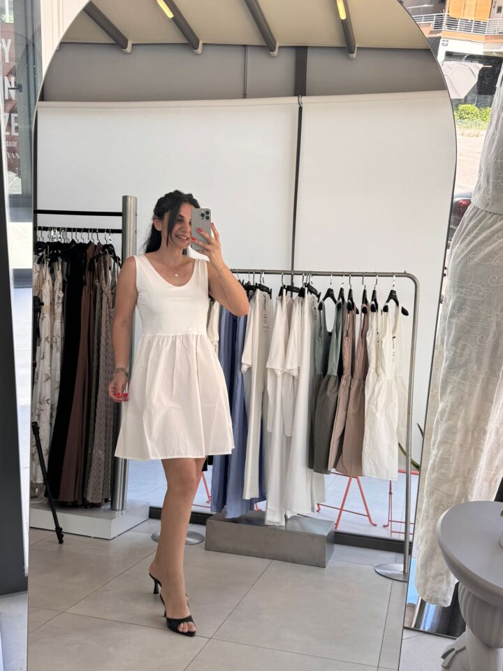 POPLİN KUMAŞ BABYDOLL ELBİSE