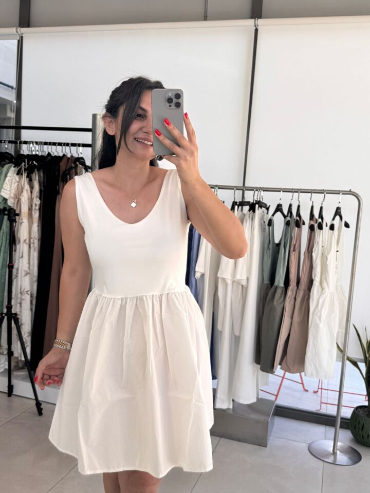 POPLİN KUMAŞ BABYDOLL ELBİSE