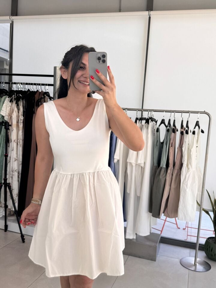 POPLİN KUMAŞ BABYDOLL ELBİSE