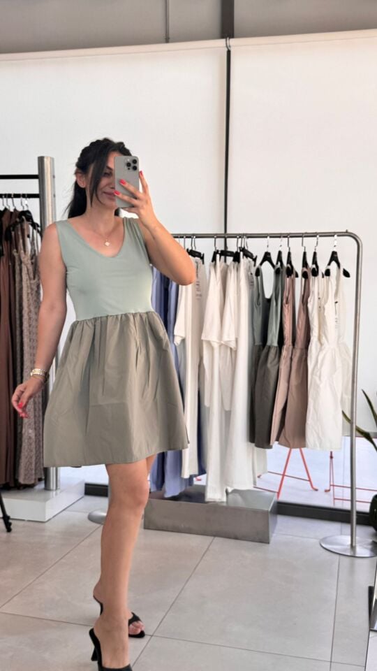 POPLİN KUMAŞ BABYDOLL ELBİSE