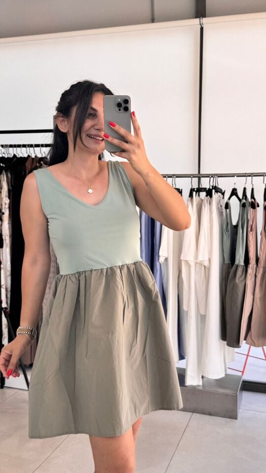 POPLİN KUMAŞ BABYDOLL ELBİSE