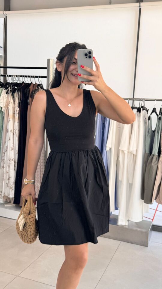 POPLİN KUMAŞ BABYDOLL ELBİSE