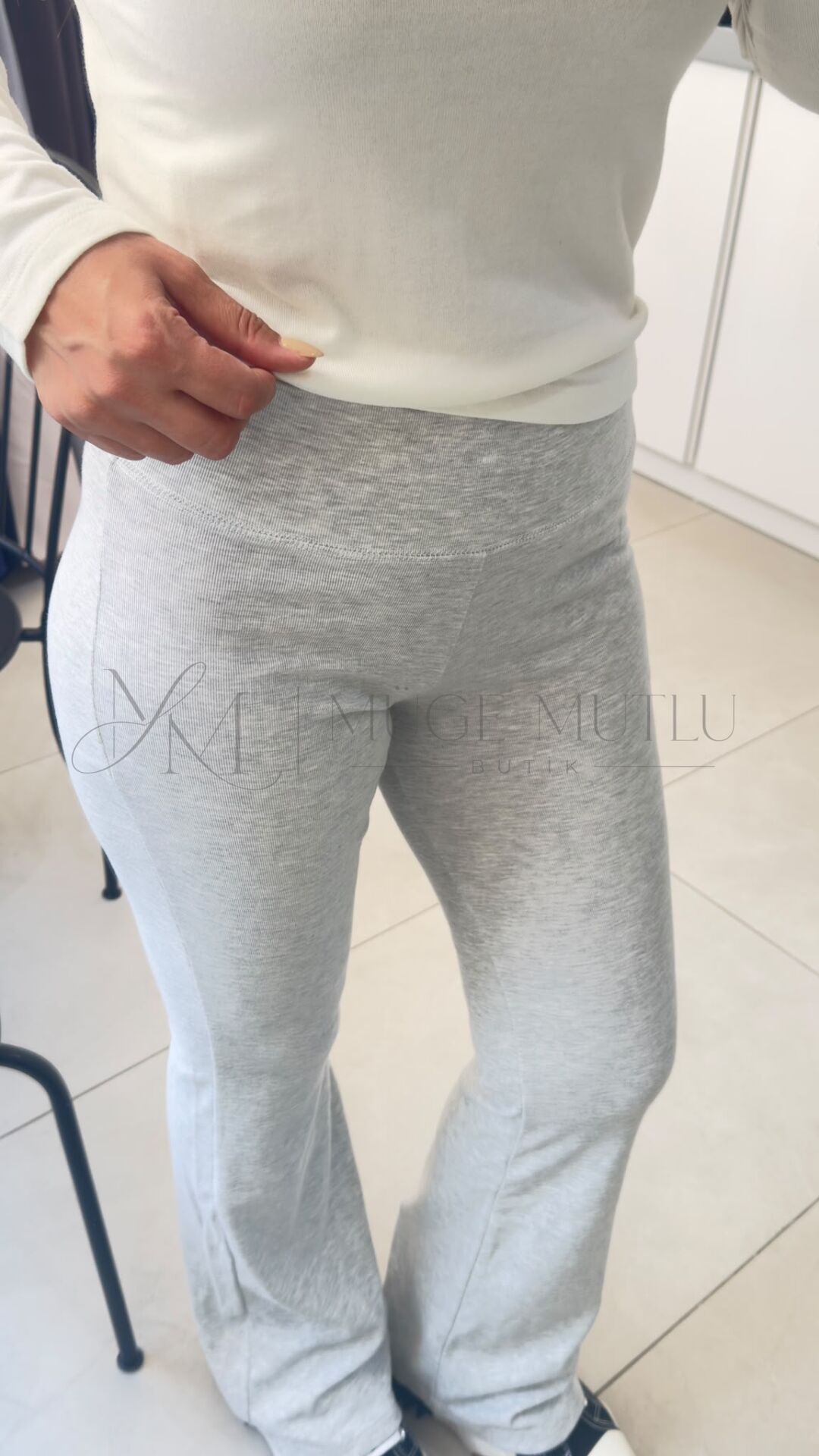 KAŞKORSE KEMER PANTOLON GRİ - S