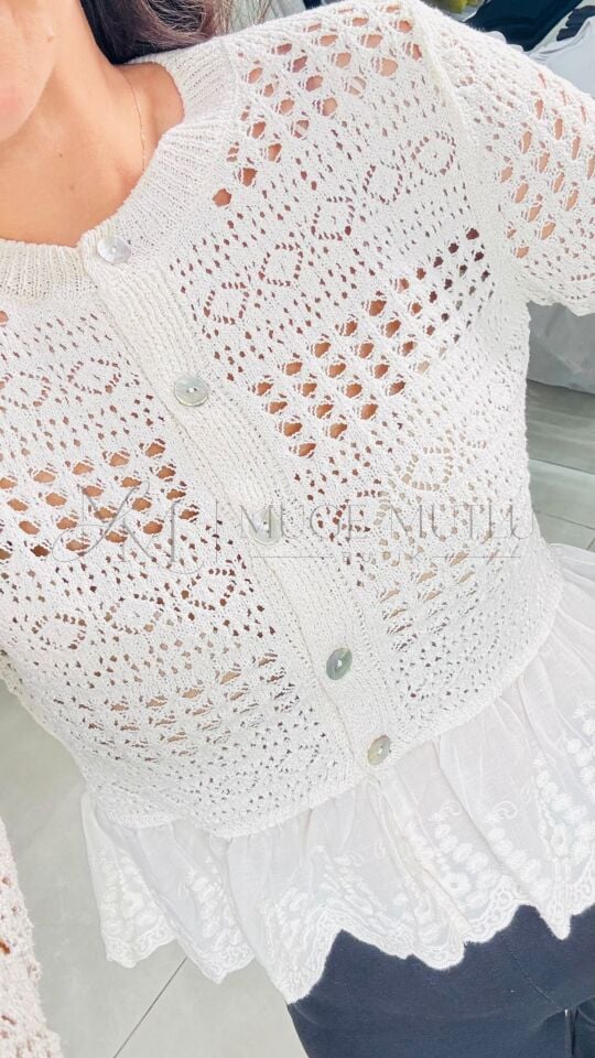 YKP3502 ROMANTİK ÖRGÜ HIRKA