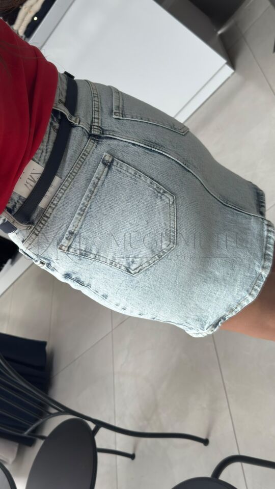 ZARA0528 MİNİ BOY ETEK MAVİ - 34