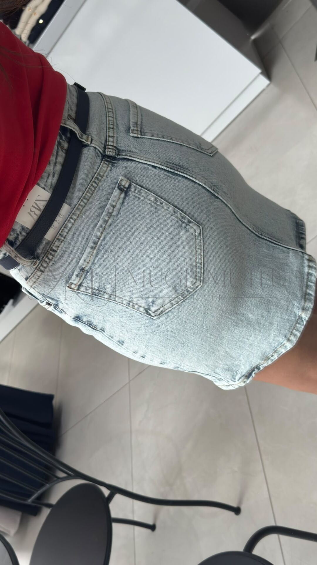 ZARA0528 MİNİ BOY ETEK MAVİ - 36