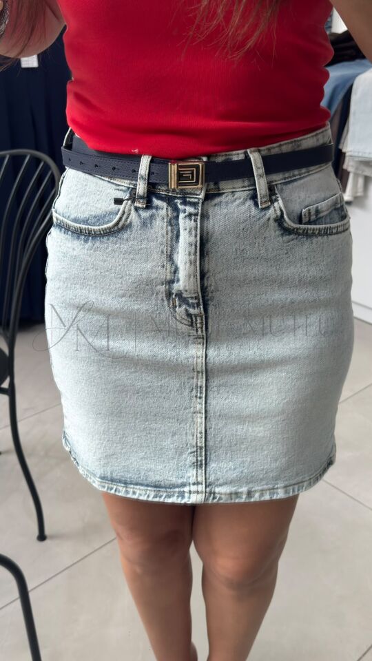 ZARA0528 MİNİ BOY ETEK MAVİ - 36