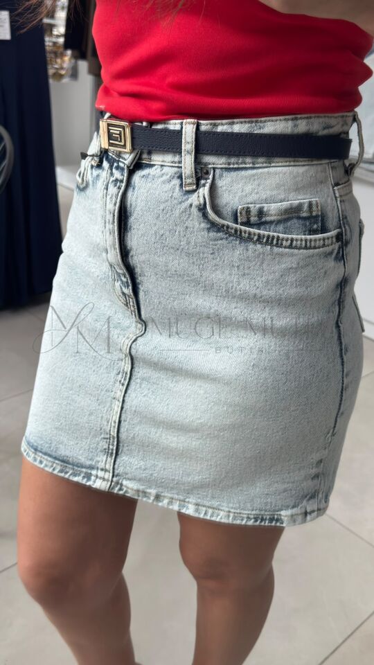 ZARA0528 MİNİ BOY ETEK MAVİ - 36